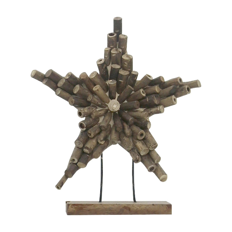 Cargue la imagen en el visor de la galería, Decoración de Estrellas Juego de 3pz Natural -134372