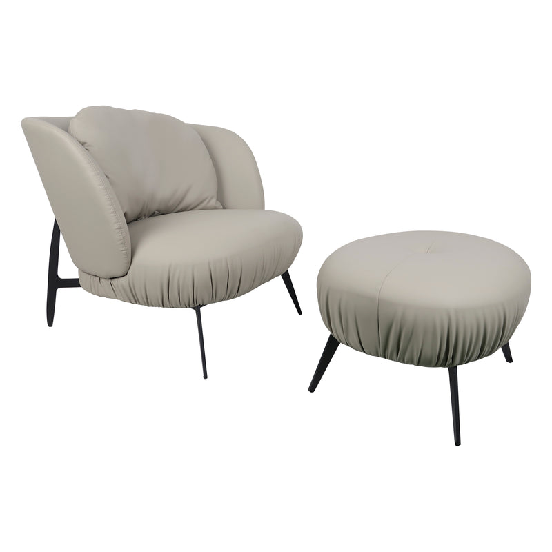 Cargue la imagen en el visor de la galería, Sillón individual con Taburete EC230 2 pz de interior - EC230