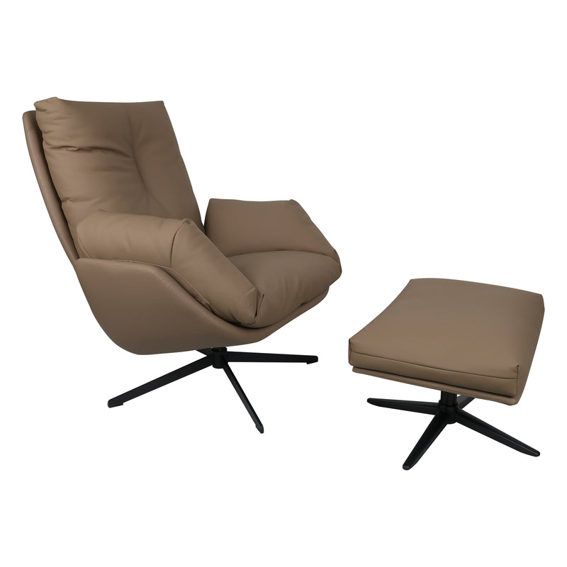 Cargue la imagen en el visor de la galería, Set EC428 sillón individual con taburete para interior - EC428-CA