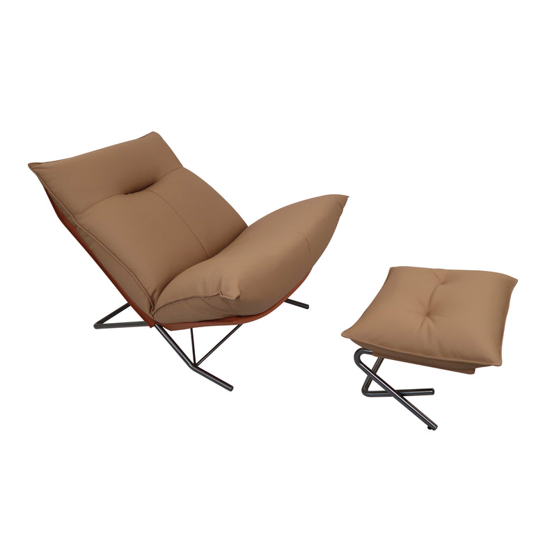 Cargue la imagen en el visor de la galería, Set EC448 sillón individual con taburete para interior - EC448