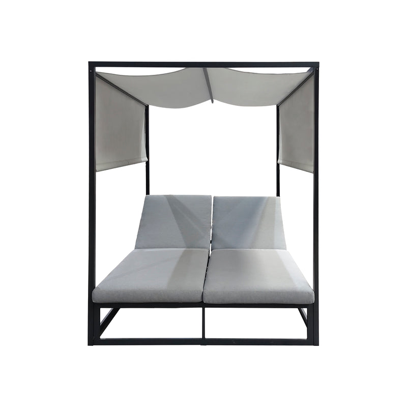 Cargue la imagen en el visor de la galería, Camastro Doble para Sol ELANORA color carbón - GL3A530849KD