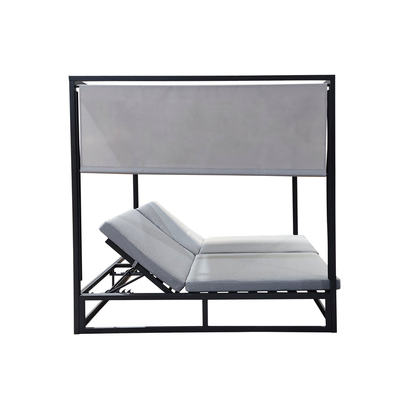 Cargue la imagen en el visor de la galería, Camastro Doble para Sol ELANORA color carbón - GL3A530849KD