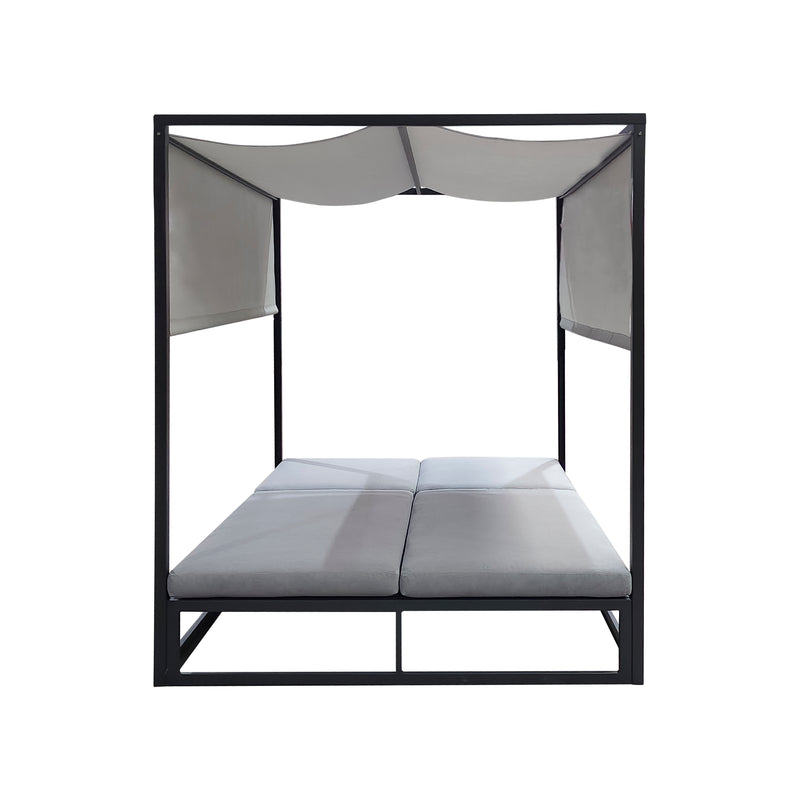 Cargue la imagen en el visor de la galería, Camastro Doble para Sol ELANORA color carbón - GL3A530849KD