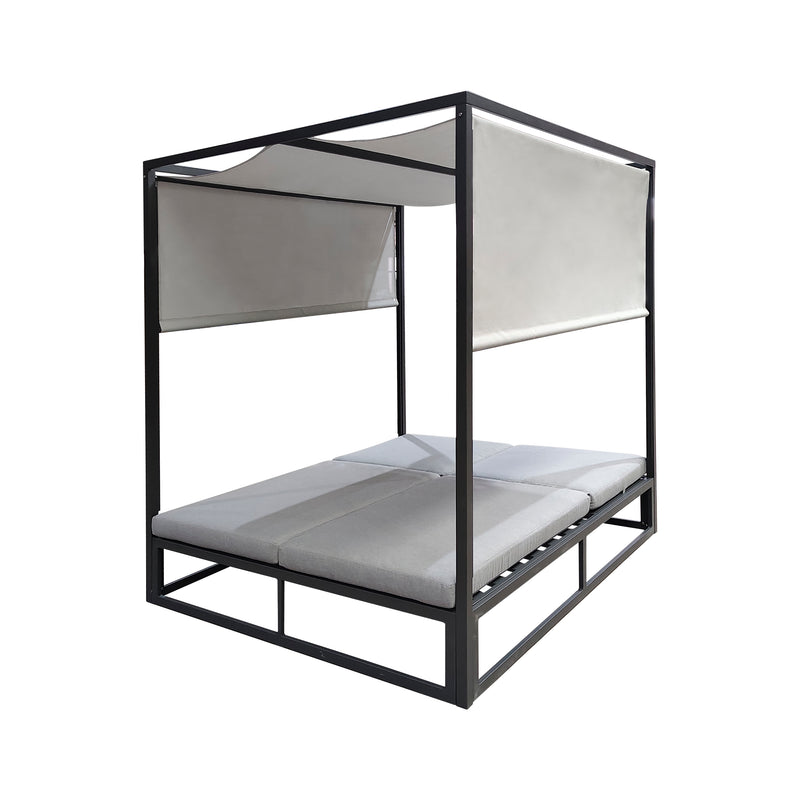 Cargue la imagen en el visor de la galería, Camastro Doble para Sol ELANORA color carbón - GL3A530849KD