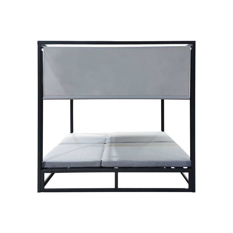 Cargue la imagen en el visor de la galería, Camastro Doble para Sol ELANORA color carbón - GL3A530849KD