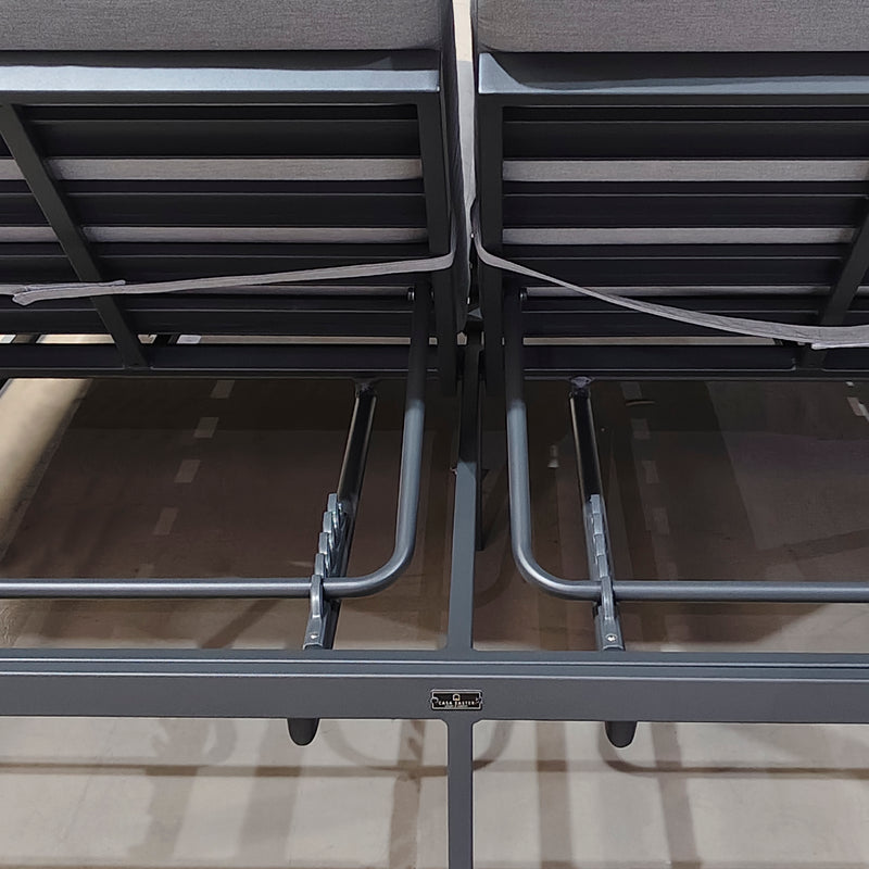 Cargue la imagen en el visor de la galería, Camastro Doble para Sol ELANORA color carbón - GL3A530849KD