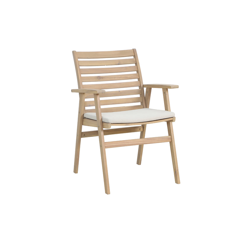 Cargue la imagen en el visor de la galería, Silla de Madera Eloise para interior y exterior, color Natural - HUC402471