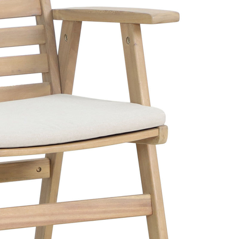 Cargue la imagen en el visor de la galería, Silla de Madera Eloise para interior y exterior, color Natural - HUC402471