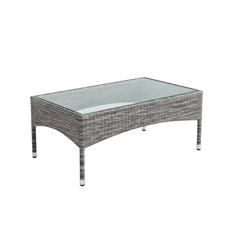 Cargue la imagen en el visor de la galería, Sala para Exterior e Interior de Rattan Color Gris ERICK-SFS003-