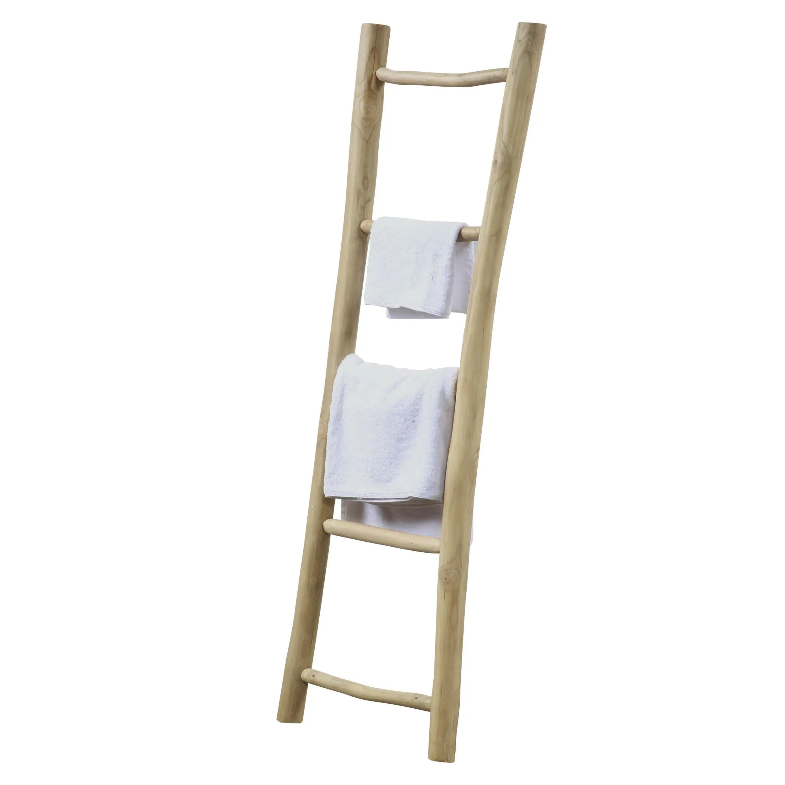 Escalera toallero en acero y madera blanca Tower Yamazaki – Decoclico