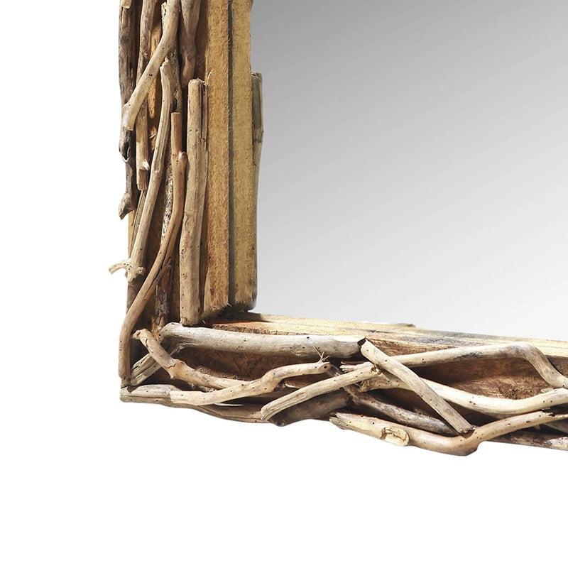 Cargue la imagen en el visor de la galería, Espejo Decorativo Color Natural BAKAU-131042