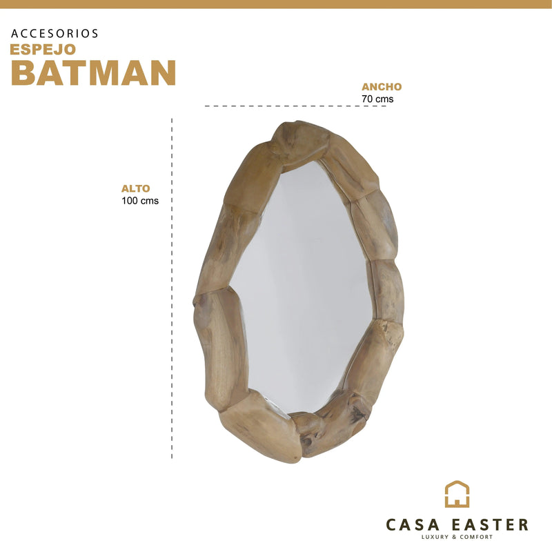 Cargue la imagen en el visor de la galería, Espejo Decorativo Color Natural BATMAN-132162