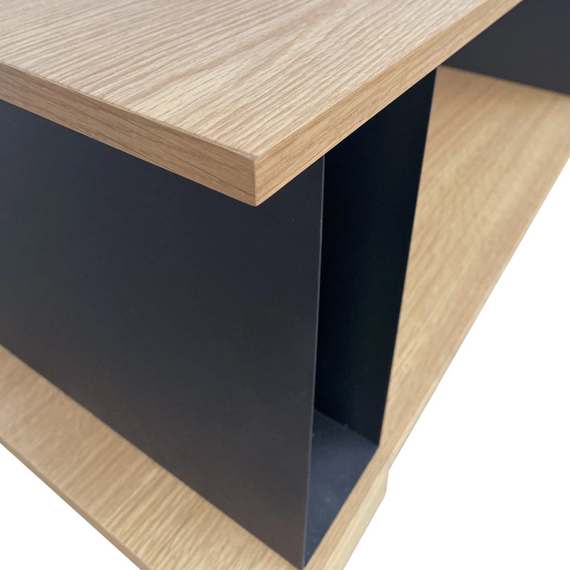 Cargue la imagen en el visor de la galería, Estante para TV,  Color Negro y Natural Mod: 1011-94036099-10 CasaEaster