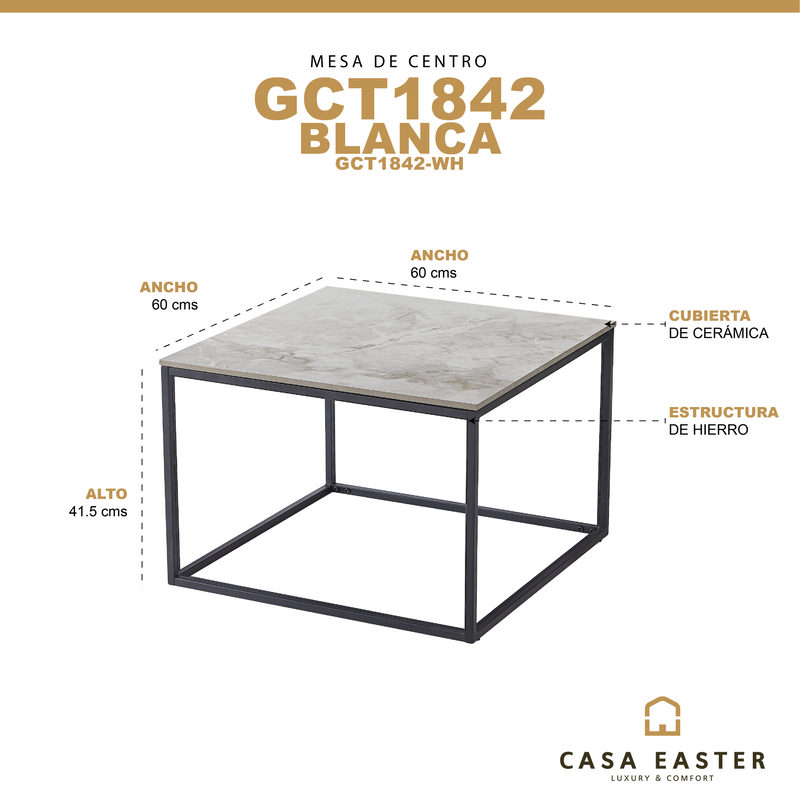Cargue la imagen en el visor de la galería, Mesa de centro 60 cm Victor / New Italy color blanco - GCT1842-WH