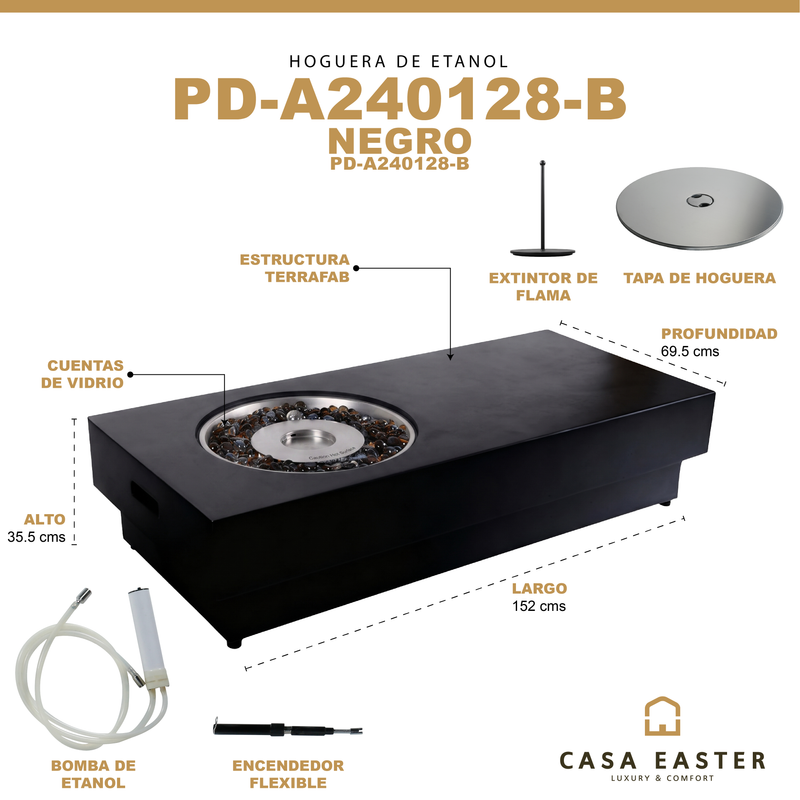 Load image into Gallery viewer, Light Gray Rectangular Fire Pit - PDF200152A
