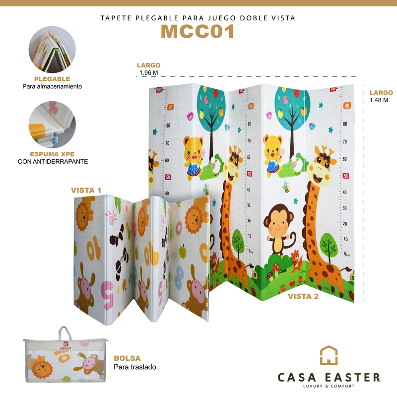 Cargue la imagen en el visor de la galería, Tapete para gatear de bebe 148*191 CMS - MCC01