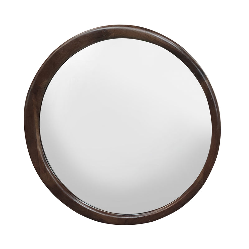 Cargue la imagen en el visor de la galería, Espejo Decorativo Walnu color café Diám. 60 cms - walnu