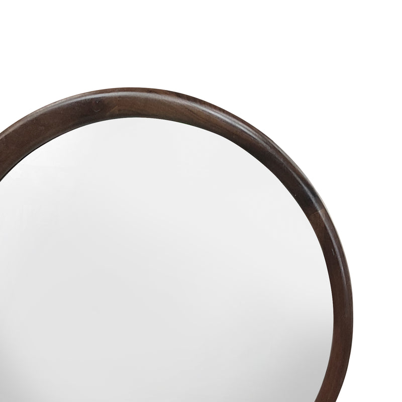 Cargue la imagen en el visor de la galería, Espejo Decorativo Walnu color café Diám. 60 cms - walnu