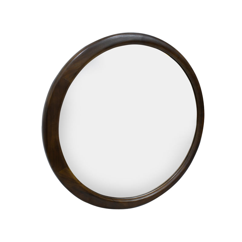 Cargue la imagen en el visor de la galería, Espejo Decorativo Walnu color café Diám. 60 cms - walnu