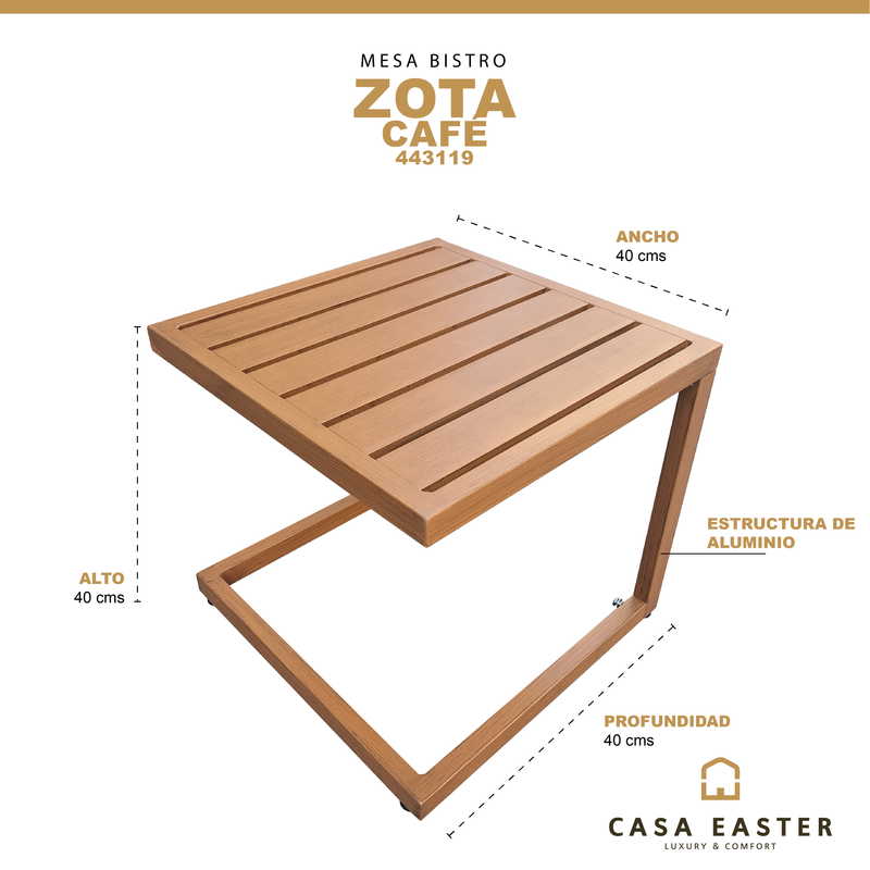 Cargue la imagen en el visor de la galería, Mesa Bistro Zota Color Madera - 443119