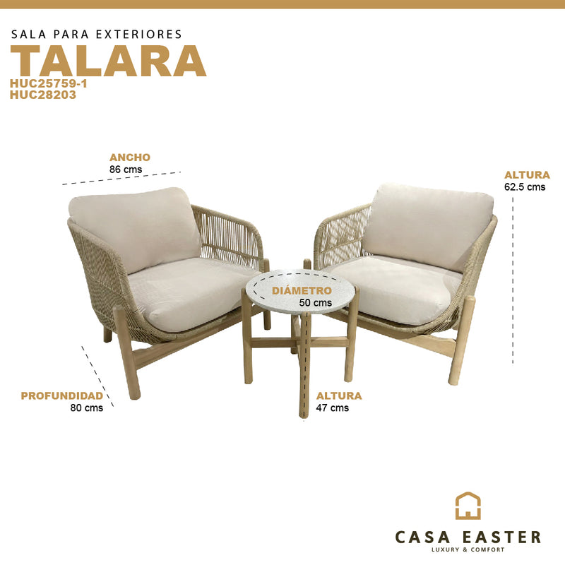 Cargue la imagen en el visor de la galería, Set para Exterior e Interior de Madera Acacia Color Blanco TALARA BISTRO-6216869180