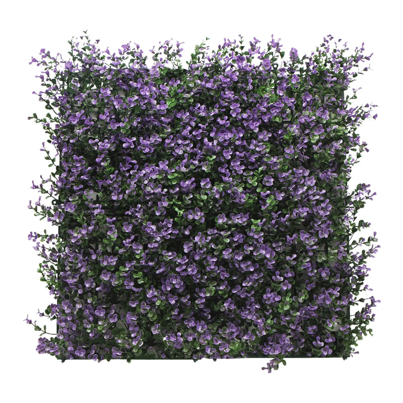Cargue la imagen en el visor de la galería, Follaje Decorativo Sintetico para exterior y interior Color Lila BUXUS 1m*1m- CCGA011