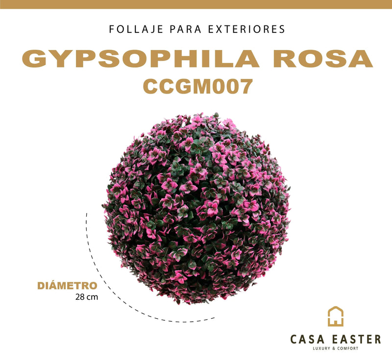 Cargue la imagen en el visor de la galería, Follaje Decorativo Sintético para exterior y interior Color Rosa GYPSOPHIL -CCGM007