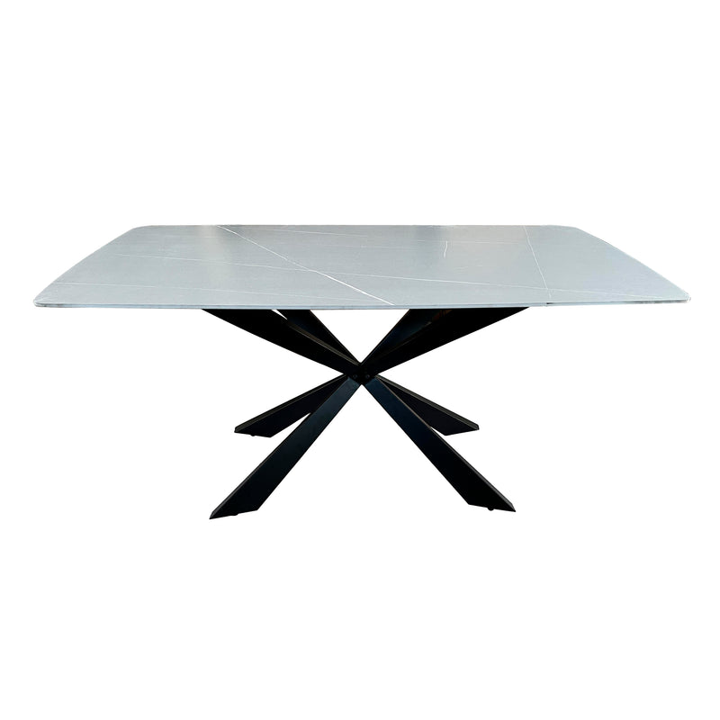 Cargue la imagen en el visor de la galería, Mesa de comedor de interior 1.6m Armani color carbón / gris - GDT2336