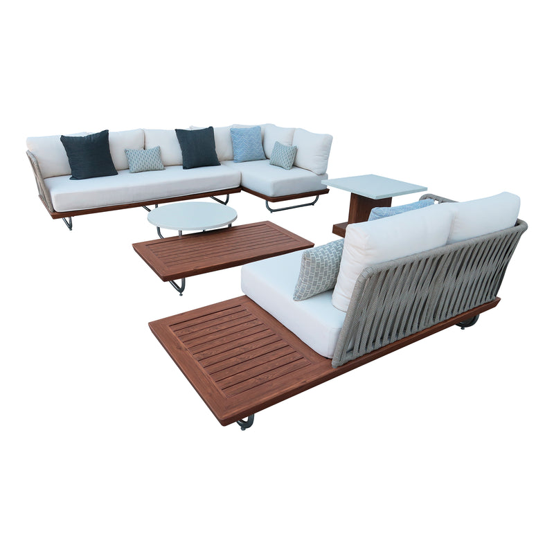 Cargue la imagen en el visor de la galería, Set Giuseppe de 6 pz color Natural - GIU