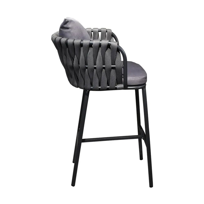 Cargue la imagen en el visor de la galería, Silla Alta de Lazo para Exterior e Interior Color Carbon/ Gris DUBAI-65-42