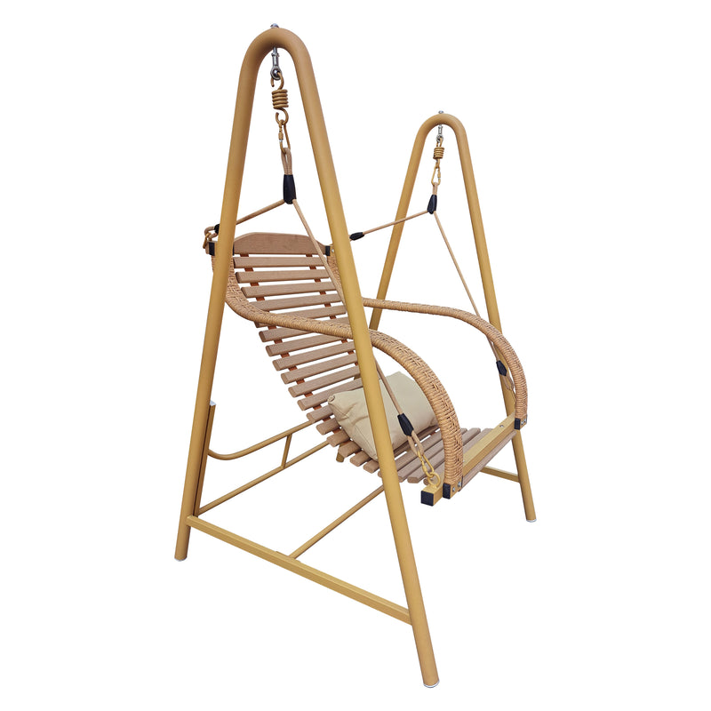 Cargue la imagen en el visor de la galería, Columpio de Madera para interior o exterior HANGING - Y9221-BEIGE