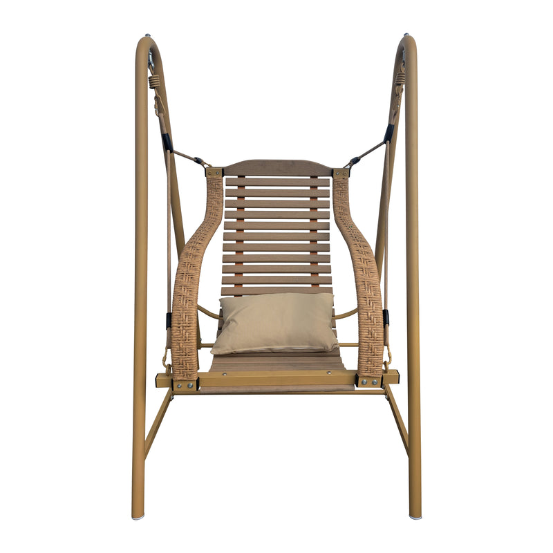 Cargue la imagen en el visor de la galería, Columpio de Madera para interior o exterior HANGING - Y9221-BEIGE