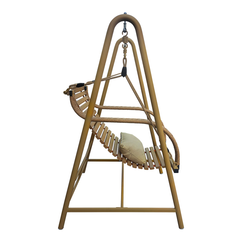 Cargue la imagen en el visor de la galería, Columpio de Madera para interior o exterior HANGING - Y9221-BEIGE