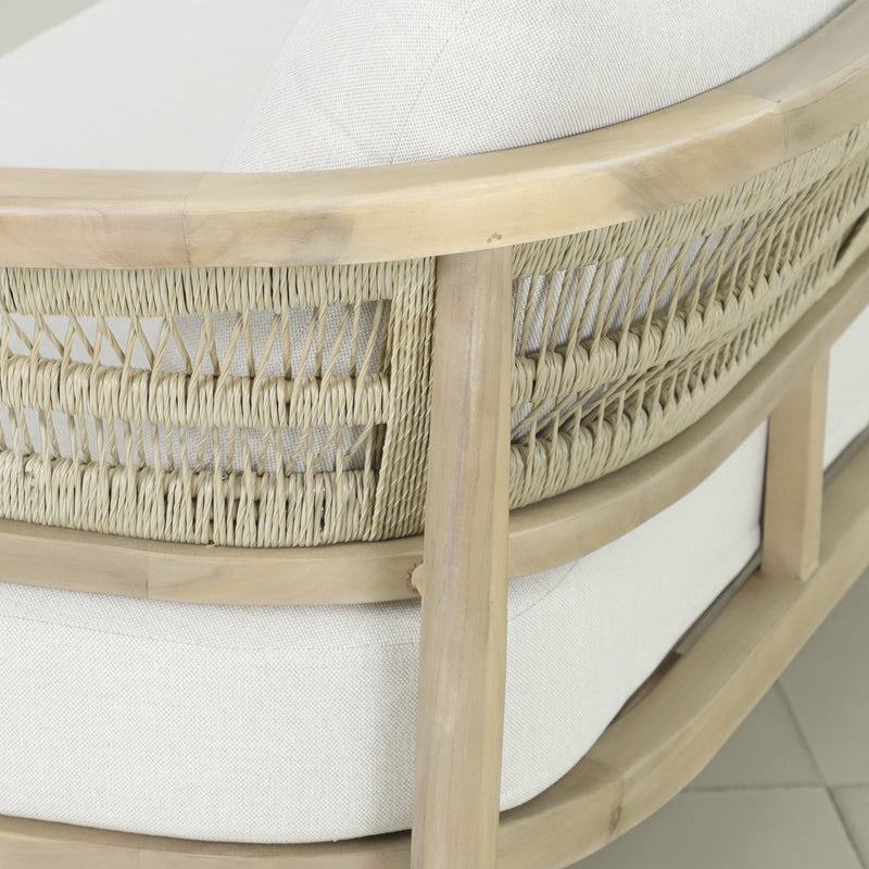 Cargue la imagen en el visor de la galería, Sofa triple Hera de madera color natural - HUC40538