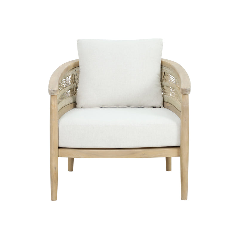 Cargue la imagen en el visor de la galería, Sillón individual Hera de madera color natural - HUC40505