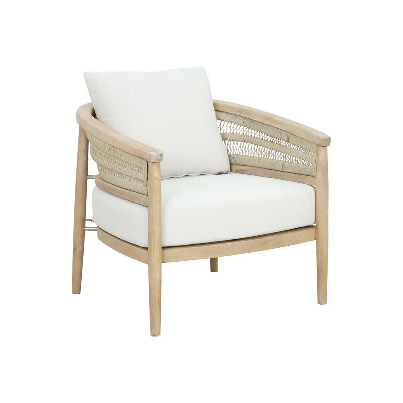 Cargue la imagen en el visor de la galería, Sillón individual Hera de madera color natural - HUC40505