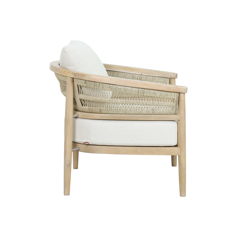 Cargue la imagen en el visor de la galería, Sillón individual Hera de madera color natural - HUC40505