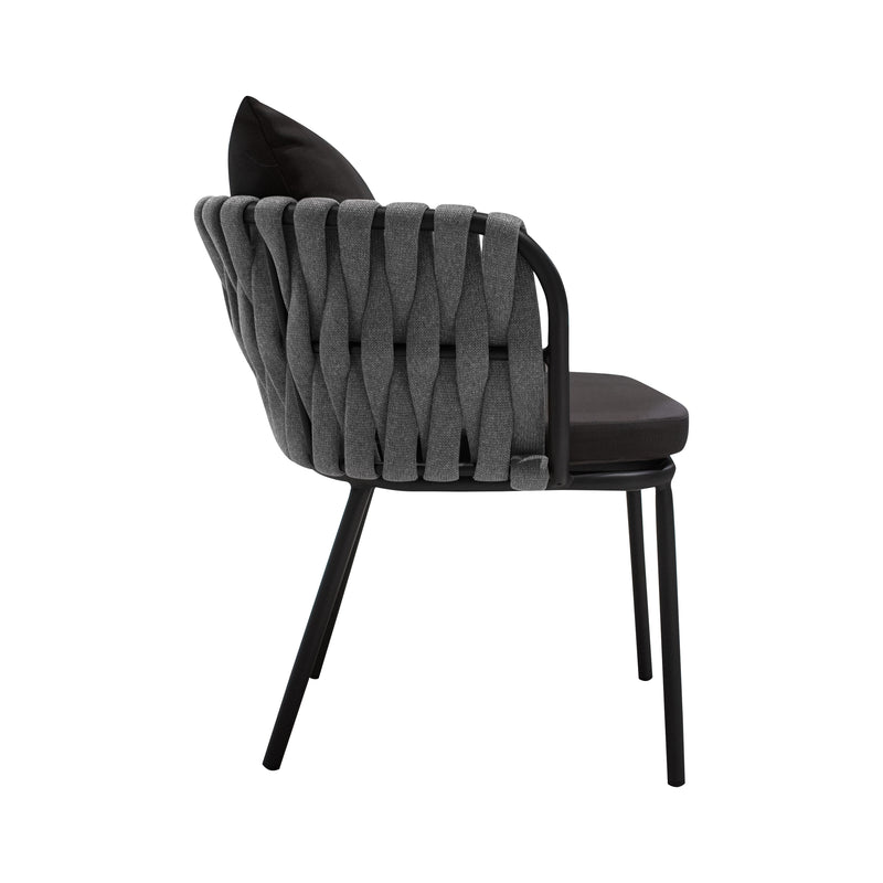 Cargue la imagen en el visor de la galería, Comedor Ovalado Herclion carbon + 8 sillas Burj 1099