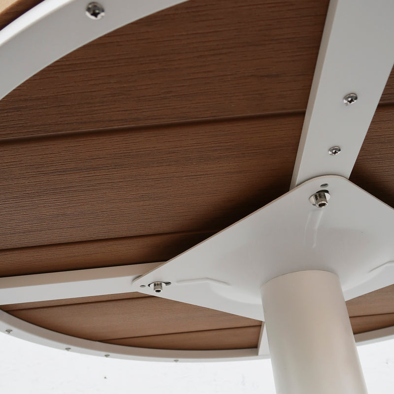 Cargue la imagen en el visor de la galería, Mesa de Barra Hirez D.70cms color Natural&Blanco - 1098T