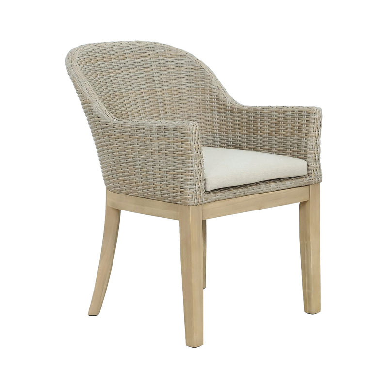 Cargue la imagen en el visor de la galería, Silla de madera Cora para interior y exterior color natural - HUC23430