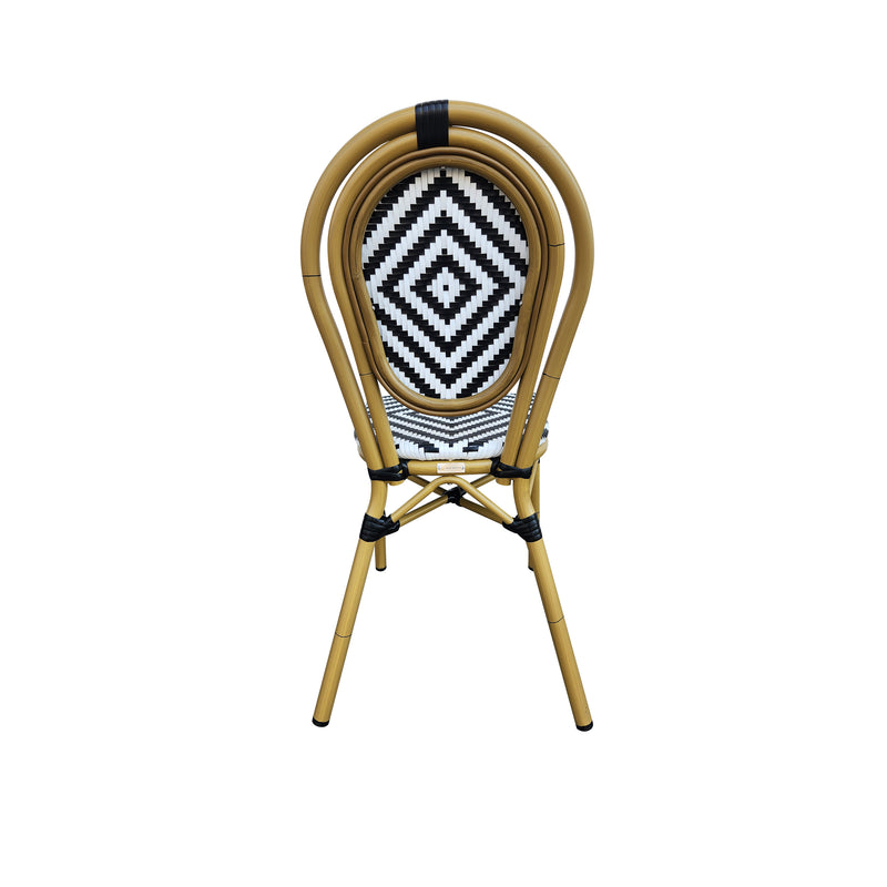 Cargue la imagen en el visor de la galería, Silla de Rattan para exterior e interior Color Negro & blanco ITALIA 2207 - 2207