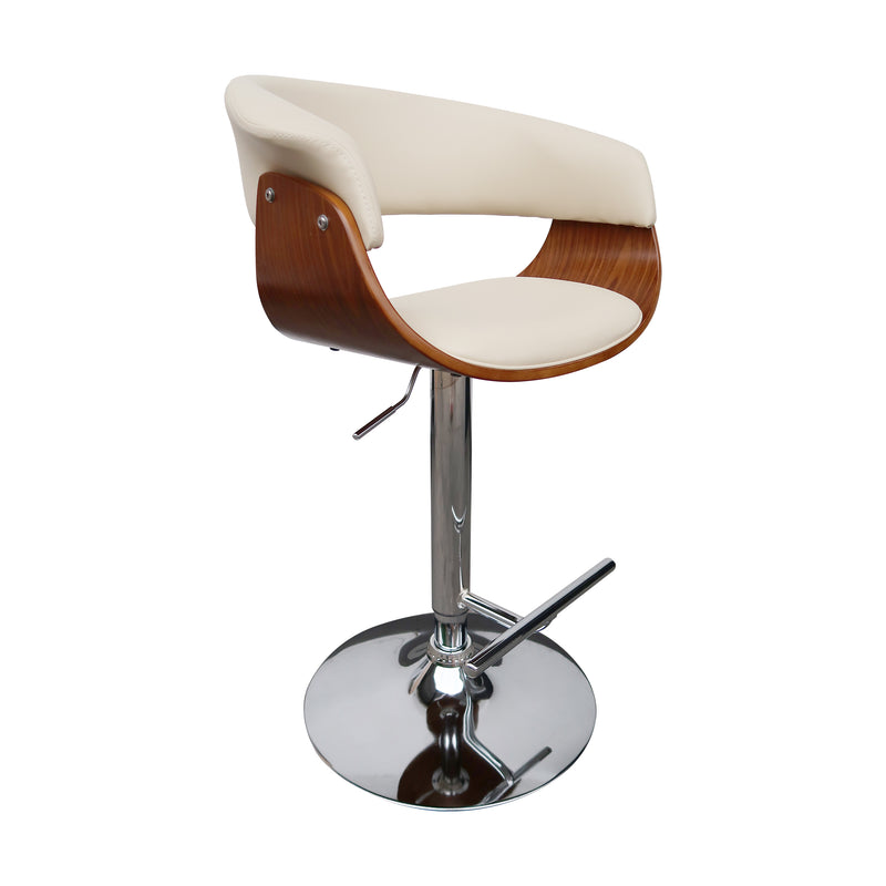 Cargue la imagen en el visor de la galería, Silla alta de Interior JY1953 - 1027 color crema&walnu - JY1953 / 1027