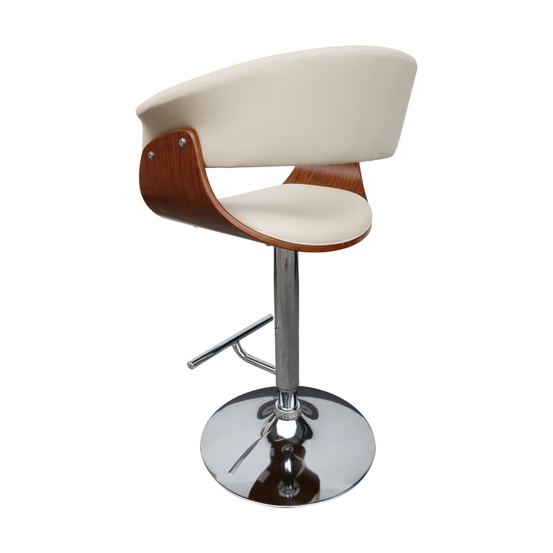 Cargue la imagen en el visor de la galería, Silla alta de Interior JY1953 - 1027 color crema&walnu - JY1953 / 1027