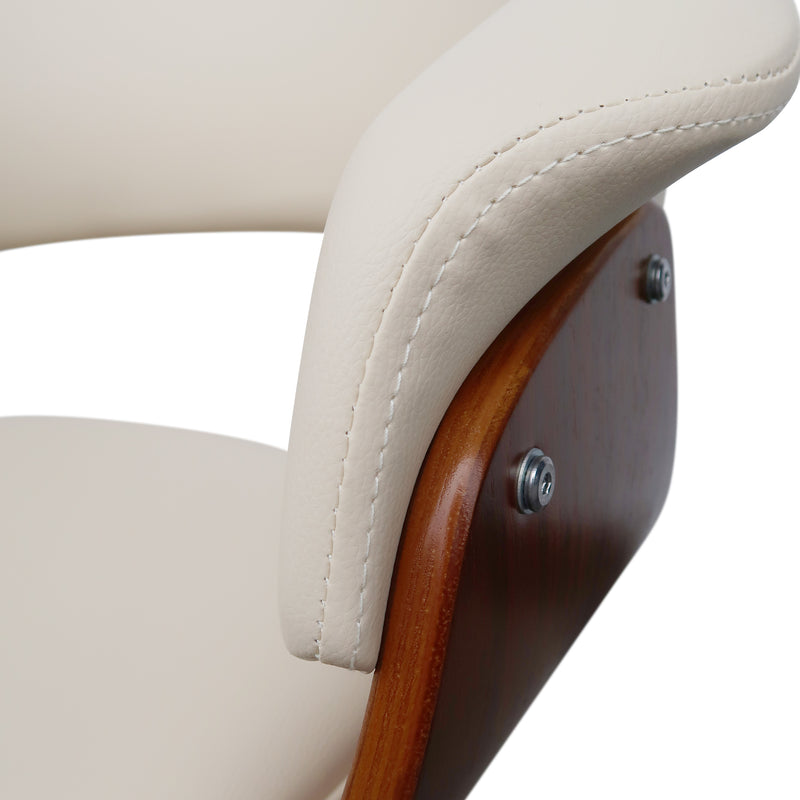 Cargue la imagen en el visor de la galería, Silla alta de Interior JY1953 - 1027 color crema&walnu - JY1953 / 1027