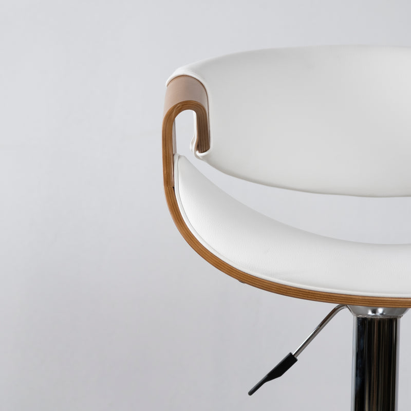 Cargue la imagen en el visor de la galería, Silla Alta de Barra para Interior JY1996 - 1040 Color blanco / café - JY1996-1040