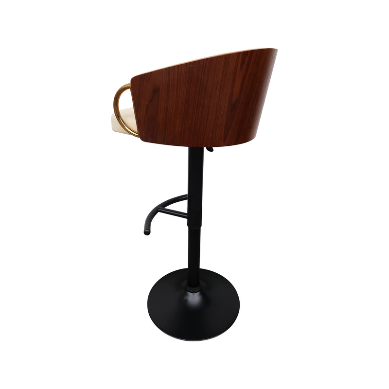 Cargue la imagen en el visor de la galería, Silla Alta de Barra 1025 JY3025Y para Interior Color Crema&walnut - JY3025Y / 1025