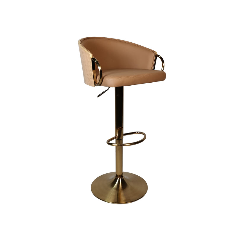 Cargue la imagen en el visor de la galería, Silla Alta de Barra 1014 JY3034Y para Interior Color Tierra - JY3034Y-ORO