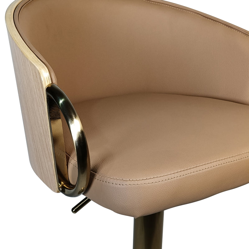 Cargue la imagen en el visor de la galería, Silla Alta de Barra 1014 JY3034Y para Interior Color Tierra - JY3034Y-ORO