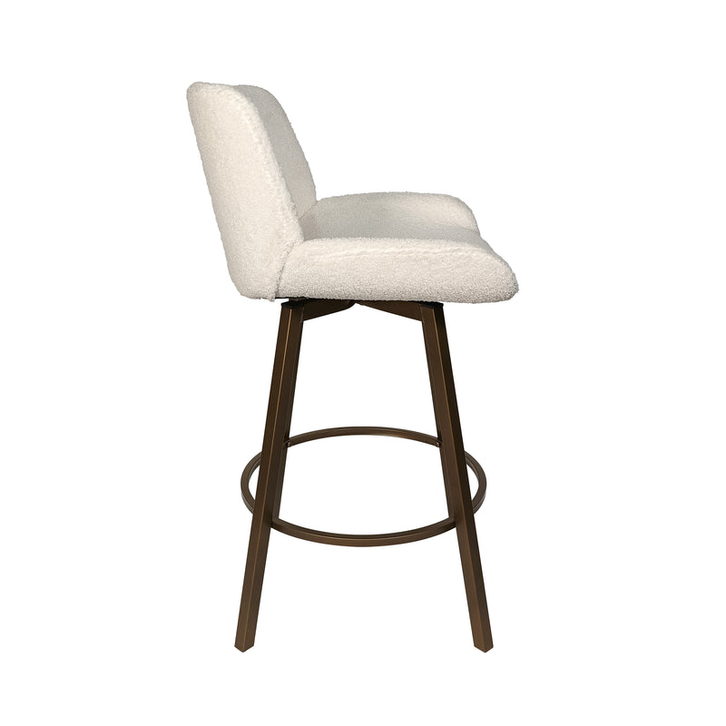 Cargue la imagen en el visor de la galería, Silla alta para barra JY3126Q-T2 para Interior color blanco - JY3126QT2