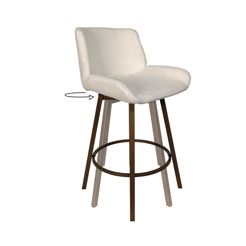 Cargue la imagen en el visor de la galería, Silla alta para barra JY3126Q-T2 para Interior color blanco - JY3126QT2